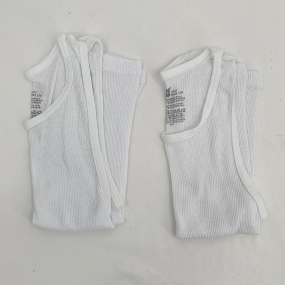 Hanes small lightweight tank top undershirt boys lot of 2